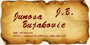 Junoša Bujaković vizit kartica